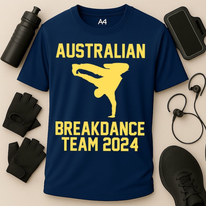 Australian Breakdance Team 2024 Funny Breakdancing Meme 24 Cooling Performance Crew T-Shirt