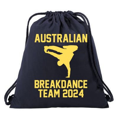 Australian Breakdance Team 2024 Funny Breakdancing Meme 24 Drawstring Bag