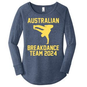 Australian Breakdance Team 2024 Funny Breakdancing Meme 24 Women's Perfect Tri Tunic Long Sleeve Shirt