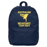 Australian Breakdance Team 2024 Funny Breakdancing Meme 24 16 in Basic Backpack