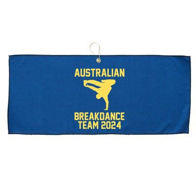 Australian Breakdance Team 2024 Funny Breakdancing Meme 24 Large Microfiber Waffle Golf Towel