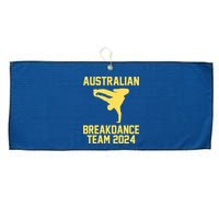 Australian Breakdance Team 2024 Funny Breakdancing Meme 24 Large Microfiber Waffle Golf Towel