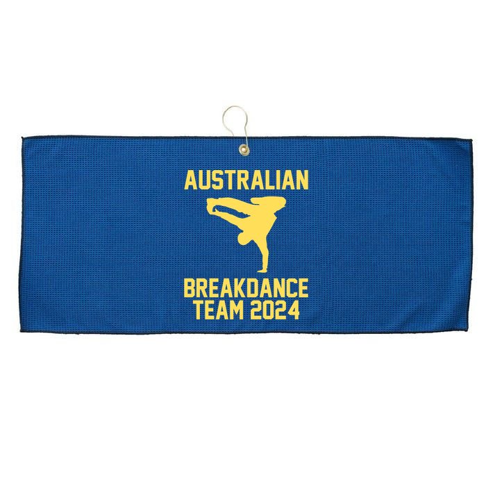 Australian Breakdance Team 2024 Funny Breakdancing Meme 24 Large Microfiber Waffle Golf Towel