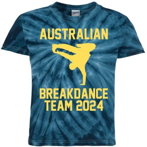 Australian Breakdance Team 2024 Funny Breakdancing Meme 24 Kids Tie-Dye T-Shirt