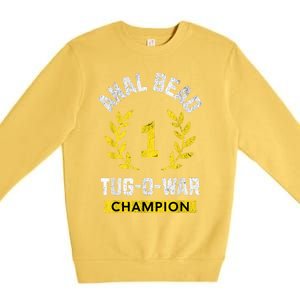 Anal Bead Tugowar Champion Funny Sarcastic Quote Design Premium Crewneck Sweatshirt