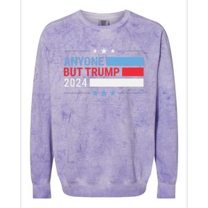 Anyone But Trump 2024 President Election Funny Anti Trump Colorblast Crewneck Sweatshirt