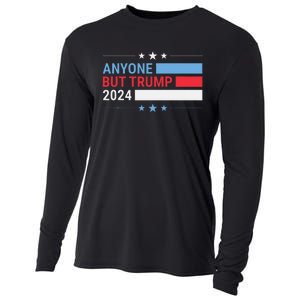 Anyone But Trump 2024 President Election Funny Anti Trump Cooling Performance Long Sleeve Crew