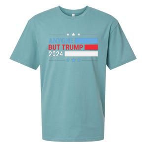 Anyone But Trump 2024 President Election Funny Anti Trump Sueded Cloud Jersey T-Shirt