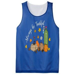 Always Be Tankful Thanksgiving Respiratory Therapist Nurse Mesh Reversible Basketball Jersey Tank