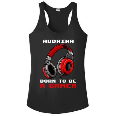 Audrina Born To Be A Gamer Personalized Gift Ladies PosiCharge Competitor Racerback Tank