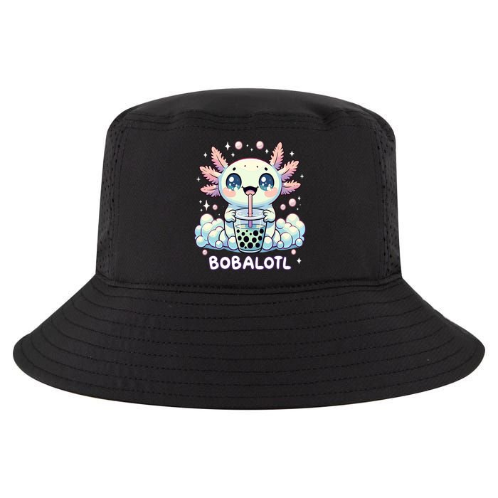 Axolotl Bubble Tea Anime Kawaii Cute Axolotl  Cool Comfort Performance Bucket Hat
