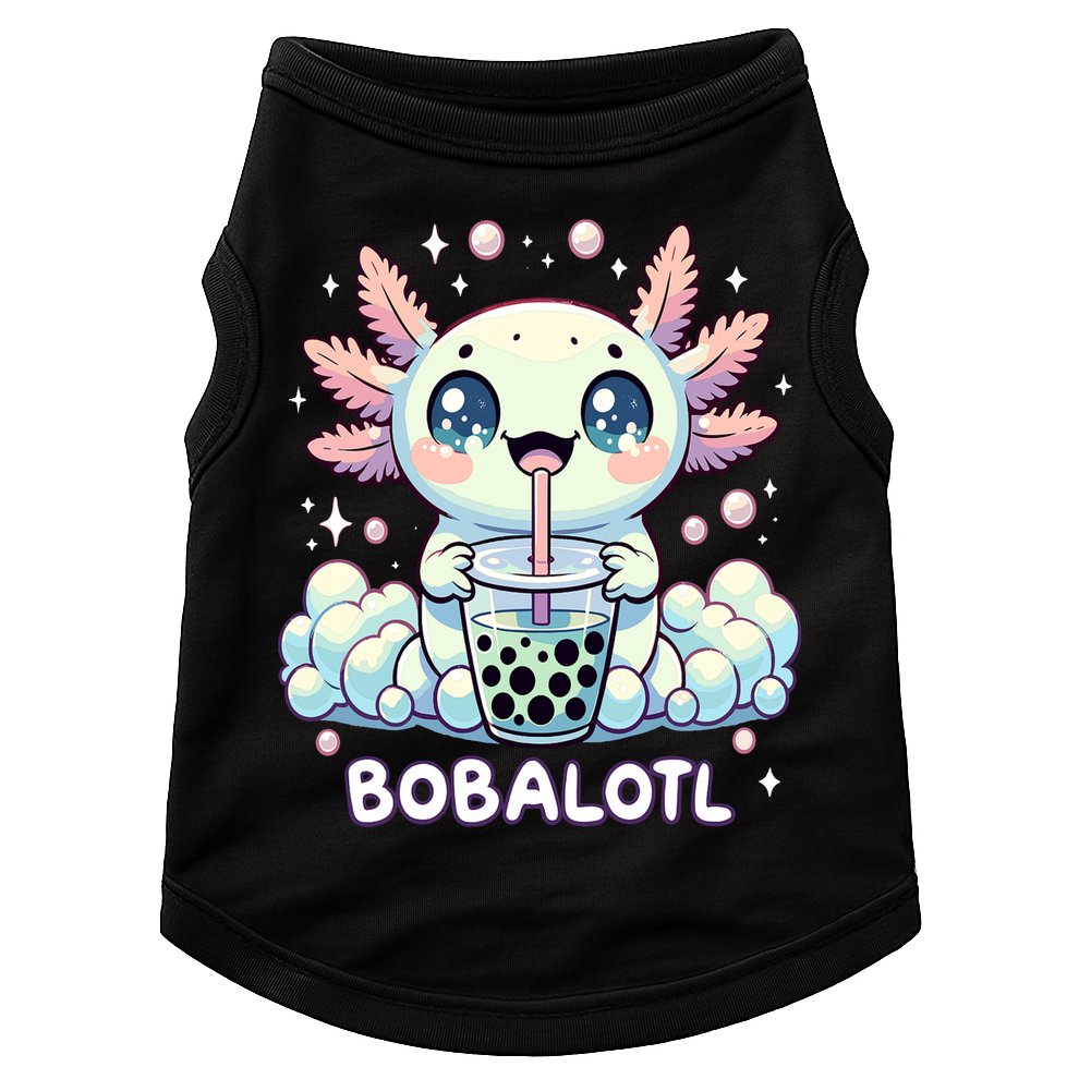 Axolotl Bubble Tea Anime Kawaii Cute Axolotl  Doggie Tank