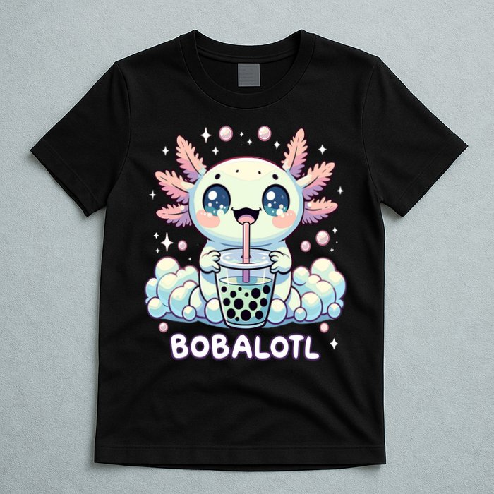 Axolotl Bubble Tea Anime Kawaii Cute Axolotl  T-Shirt