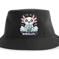 Axolotl Bubble Tea Anime Kawaii Cute Axolotl  Sustainable Bucket Hat