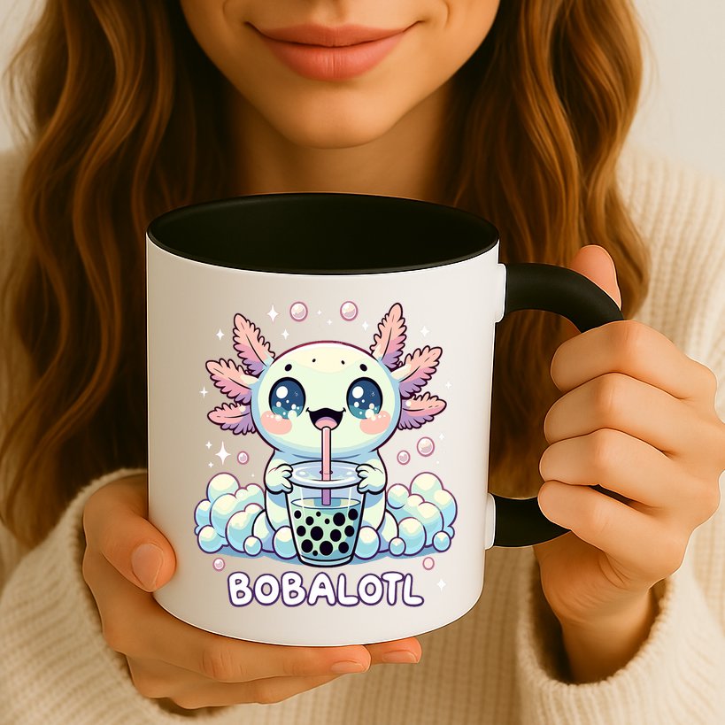 Axolotl Bubble Tea Anime Kawaii Cute Axolotl  Mug