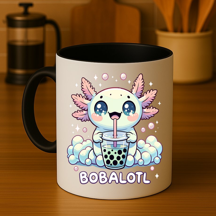 Axolotl Bubble Tea Anime Kawaii Cute Axolotl  Mug