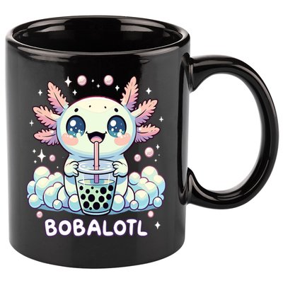 Axolotl Bubble Tea Anime Kawaii Cute Axolotl  11oz C Handle Ceramic Mug