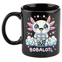 Axolotl Bubble Tea Anime Kawaii Cute Axolotl  11oz C Handle Ceramic Mug