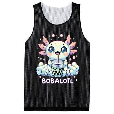Axolotl Bubble Tea Anime Kawaii Cute Axolotl  Mesh Reversible Basketball Jersey Tank