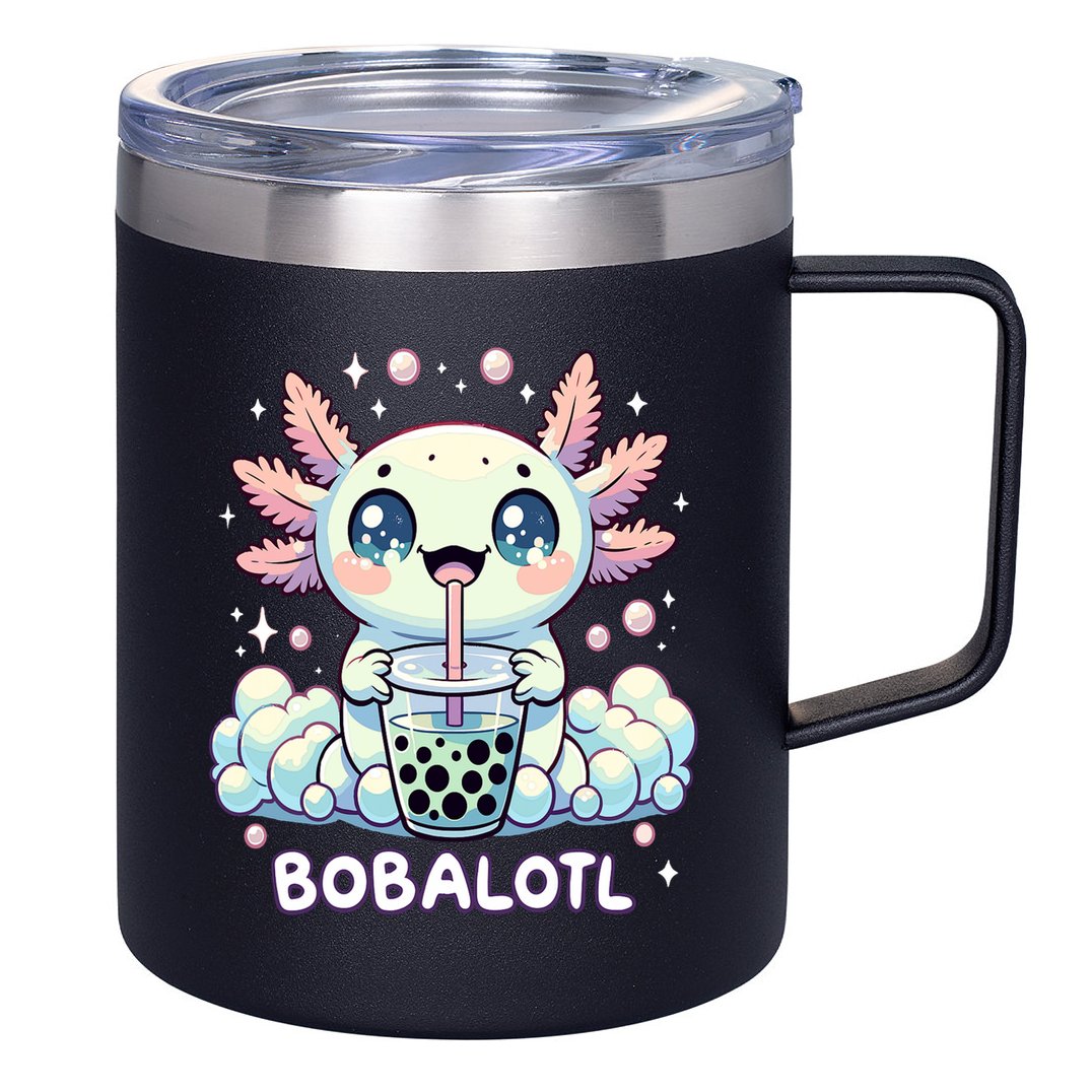 Axolotl Bubble Tea Anime Kawaii Cute Axolotl  12oz Stainless Steel Coffee Mug