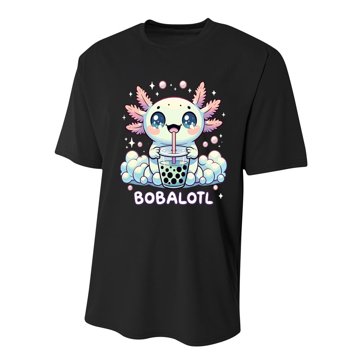 Axolotl Bubble Tea Anime Kawaii Cute Axolotl  Youth Performance Sprint T-Shirt