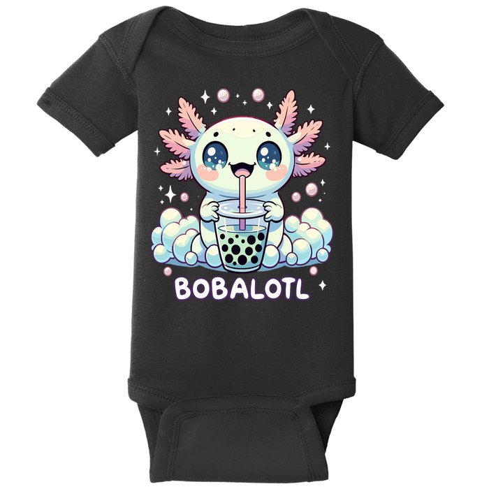 Axolotl Bubble Tea Anime Kawaii Cute Axolotl  Baby Bodysuit