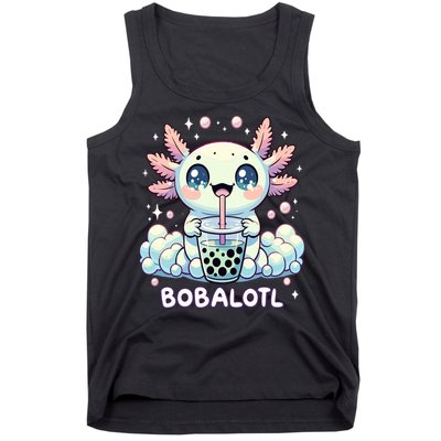 Axolotl Bubble Tea Anime Kawaii Cute Axolotl  Tank Top