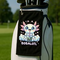 Axolotl Bubble Tea Anime Kawaii Cute Axolotl  Golf Towel