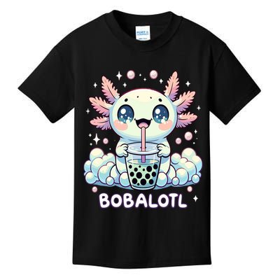 Axolotl Bubble Tea Anime Kawaii Cute Axolotl  Kids T-Shirt