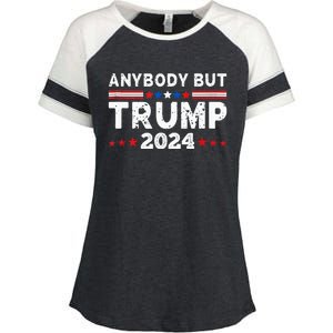 Anybody But Trump 2024 Enza Ladies Jersey Colorblock Tee