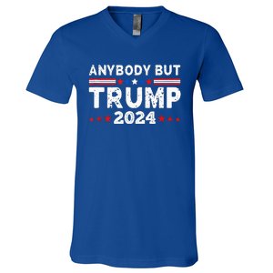 Anybody But Trump 2024 V-Neck T-Shirt