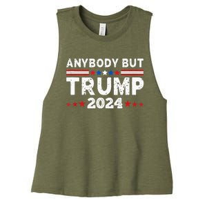 Anybody But Trump 2024 Women's Racerback Cropped Tank