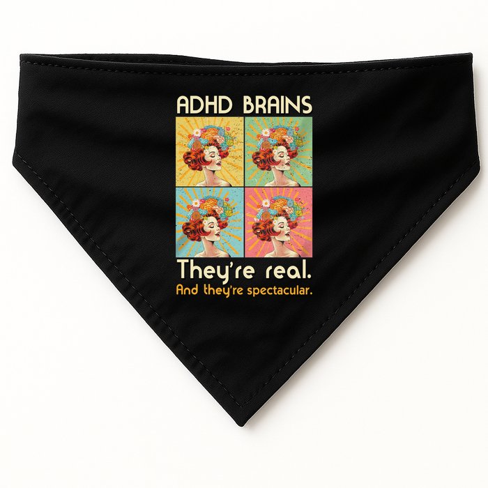 Adhd Brains Theyre Real And Theyre Spectacular Neurodiversity USA-Made Doggie Bandana
