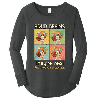 Adhd Brains Theyre Real And Theyre Spectacular Neurodiversity Women's Perfect Tri Tunic Long Sleeve Shirt