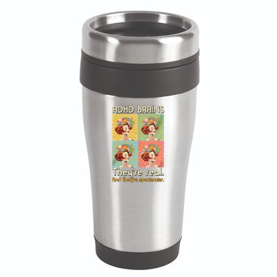Adhd Brains Theyre Real And Theyre Spectacular Neurodiversity 16oz Travel Tumbler