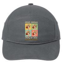 Adhd Brains Theyre Real And Theyre Spectacular Neurodiversity 7-Panel Snapback Hat
