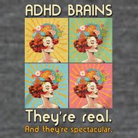 Adhd Brains Theyre Real And Theyre Spectacular Neurodiversity 7-Panel Snapback Hat