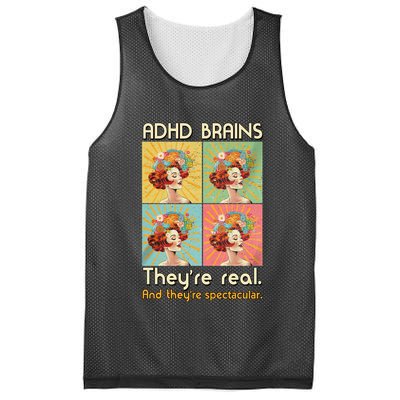 Adhd Brains Theyre Real And Theyre Spectacular Neurodiversity Mesh Reversible Basketball Jersey Tank