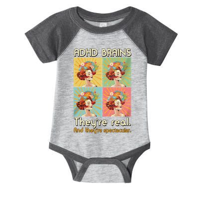 Adhd Brains Theyre Real And Theyre Spectacular Neurodiversity Infant Baby Jersey Bodysuit