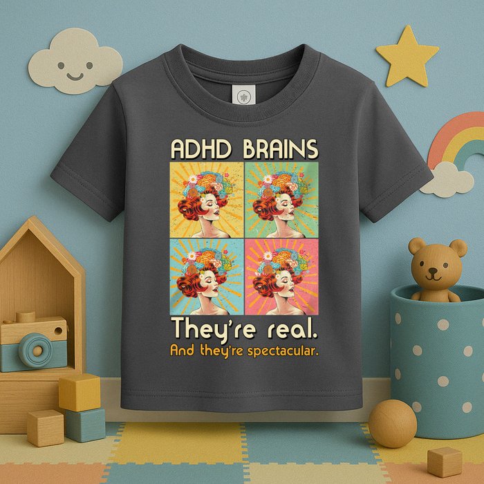 Adhd Brains Theyre Real And Theyre Spectacular Neurodiversity Toddler T-Shirt