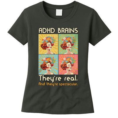 Adhd Brains Theyre Real And Theyre Spectacular Neurodiversity Womens T-Shirt