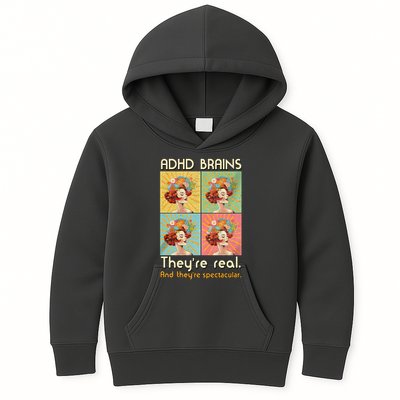 Adhd Brains Theyre Real And Theyre Spectacular Neurodiversity Kids Hoodie