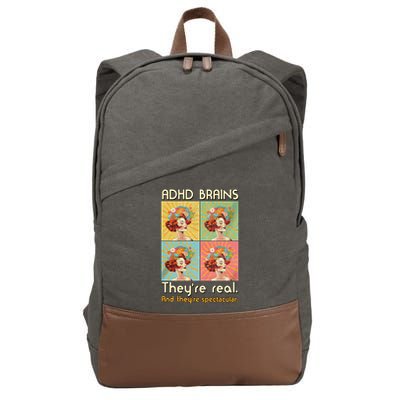 Adhd Brains Theyre Real And Theyre Spectacular Neurodiversity Cotton Canvas Backpack