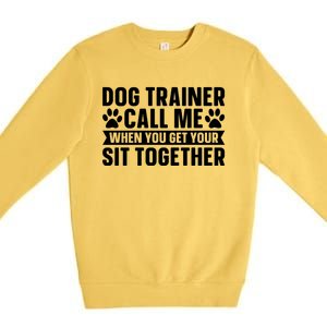 Animal Behaviorist Training Gift Dog Trainer Gift Premium Crewneck Sweatshirt