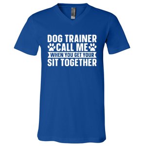 Animal Behaviorist Training Gift Dog Trainer Gift V-Neck T-Shirt