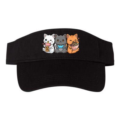 Anime Boba Tea Bubble Tea Gaming Gamer Ramen Cat Valucap Bio-Washed Visor