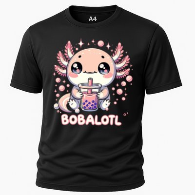 Axolotl Boba Tea Kawaii Anime Cute Cooling Performance Crew T-Shirt