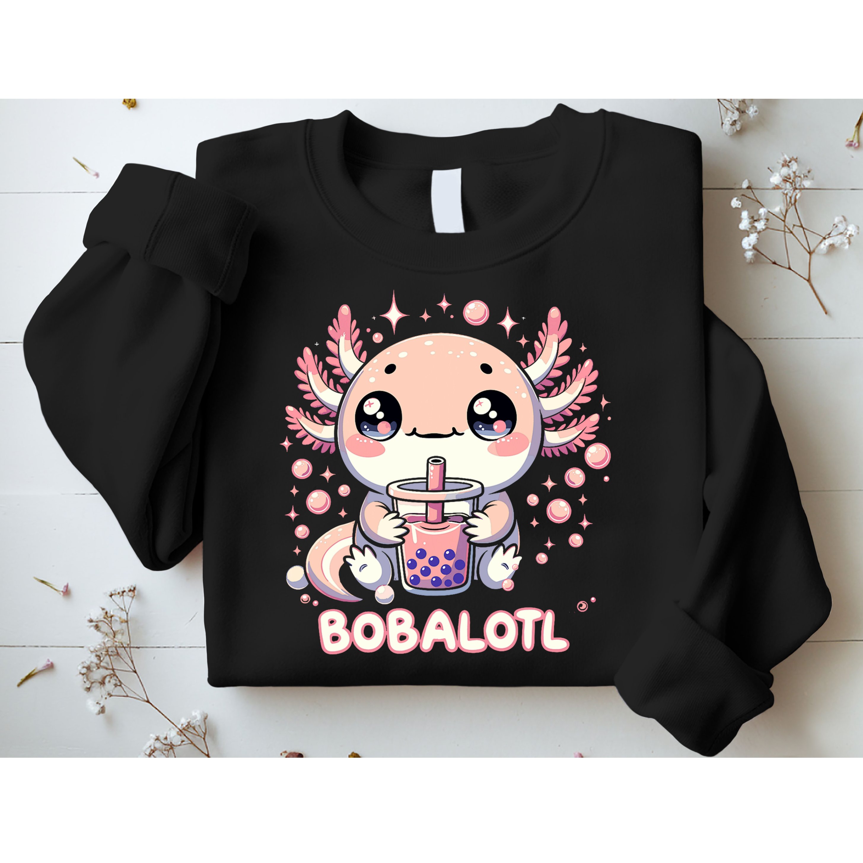 Axolotl Boba Tea Kawaii Anime Cute Sweatshirt