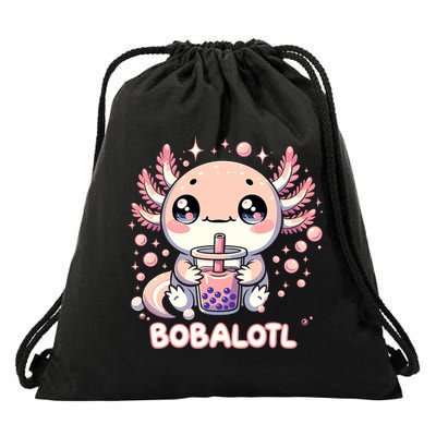 Axolotl Boba Tea Kawaii Anime Cute Drawstring Bag