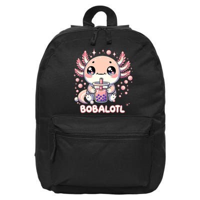 Axolotl Boba Tea Kawaii Anime Cute 16 in Basic Backpack